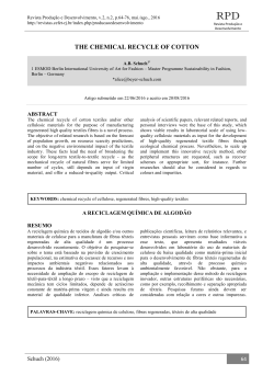 the chemical recycle of cotton