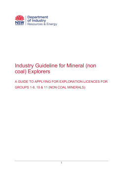 non coal minerals - NSW Resources and Energy