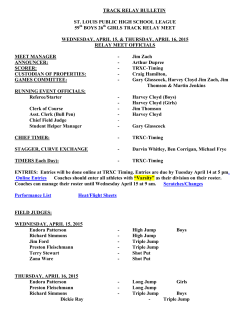 track relay bulletin