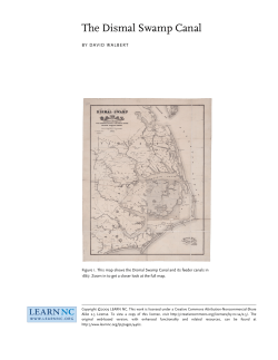 The Dismal Swamp Canal