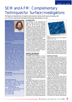 SEM and AFM - Microscopy and Analysis