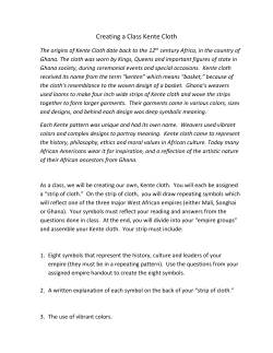 Creating a Class Kente Cloth