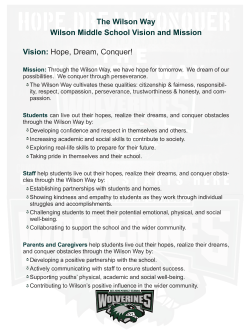 Mission Statement - Wilson Middle School
