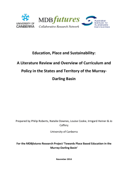 Education, Place and Sustainability