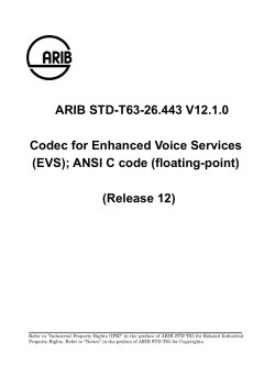 ARIB STD-T63-26.443 V12.1.0 Codec for Enhanced Voice Services