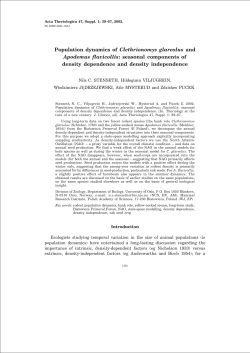 Population dynamics of Clethrionomys glareolus and Apodemus