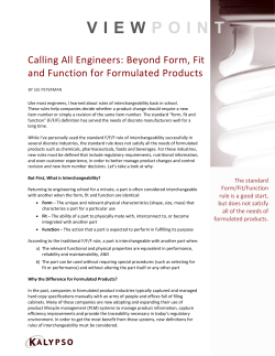 Rules of Interchangeability