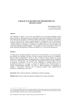 A dialectal reading of the history of translation