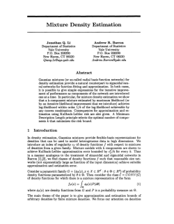 Mixture Density Estimation