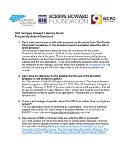 GCF Scripps Howard Literacy Grant Frequently Asked Questions