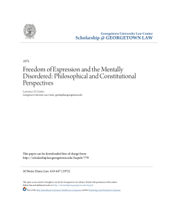 Freedom of Expression and the Mentally Disordered