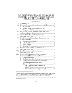 can compulsory health insurance be justified? an examination of