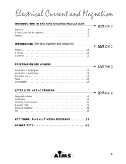 Electrical Current and Magnetism