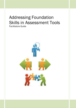Addressing Foundation Skills in Assessment Tools