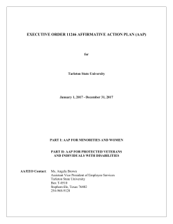 executive order 11246 affirmative action plan (aap)