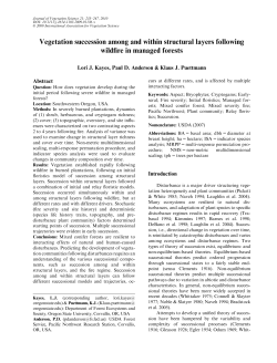 Succession among and within structural layers following wildfire in
