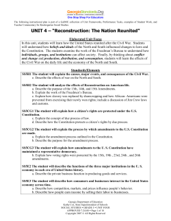 UNIT 4 - Georgia Standards