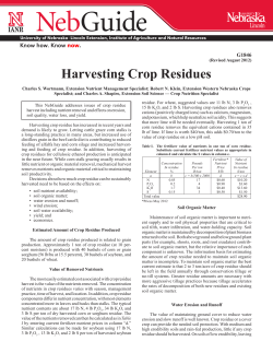 Harvesting Crop Residues - University of Nebraska&ndash;Lincoln