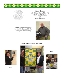 Store Hours: All School Days, Mon-Fri 10:50 am-12:30