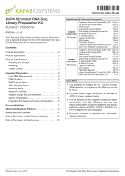 KAPA Stranded RNA-Seq Kits TDS
