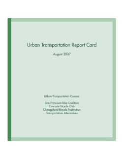 Urban Transportation Report Card