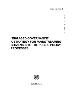 Engaged Governance - Public Administration and Development