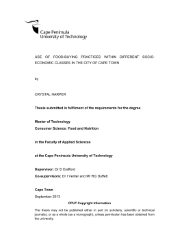 USE OF FOOD-BUYING PRACTICES WITHIN DIFFERENT SOCIO