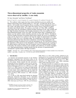 Three-dimensional properties of Andes mountain waves observed