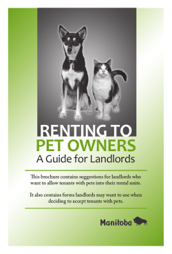Renting to Pet Owners