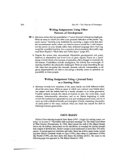 . Writing AssignmentS Using Other Patterns of Development Writing