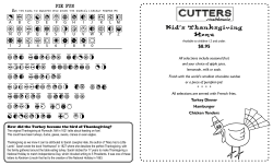 Kid`s Thanksgiving Menu