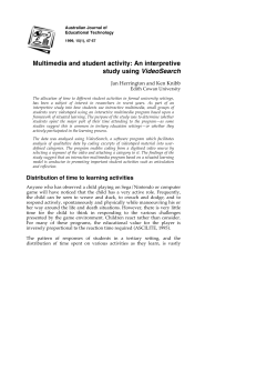 Multimedia and student activity: An interpretive study using