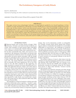 The Evolutionary Emergence of Costly Rituals