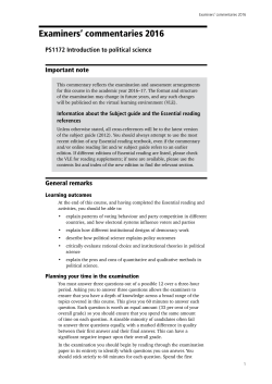 Examiners` commentaries 2016 - University of London International