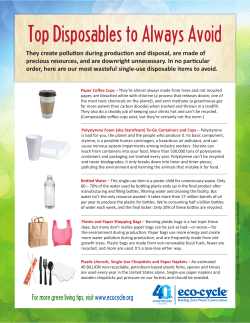 Top Disposables to Always Avoid - Eco