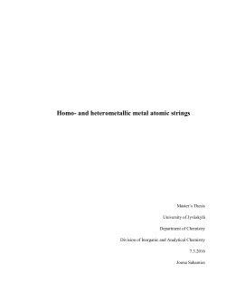 Homo- and heterometallic metal atomic strings