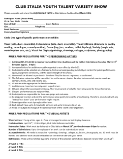 CLUB ITALIA YOUTH TALENT VARIETY SHOW