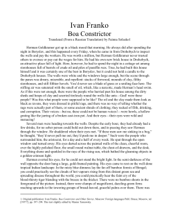 Ivan Franko. Boa Constrictor