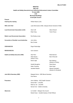 HELA 84 Minutes of Meeting held on 19th June 2003
