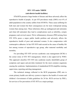 RTI / STI under NRHM (sub-district health facilities) STIs/RTIs