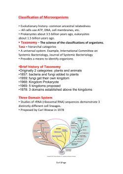 Classification of Microorganisms Three Domain System