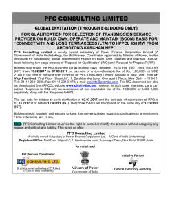 RfQ Notification HPPCL-450 MW from - MSTC E