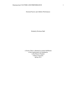 External Factors and Athletic Performance