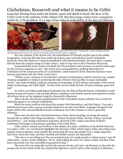 C&uacute;chulainn, Roosevelt and what it means to be Celtic