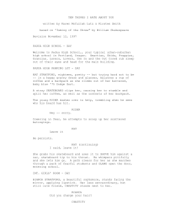 TEN THINGS I HATE ABOUT YOU written by Karen McCullah Lutz