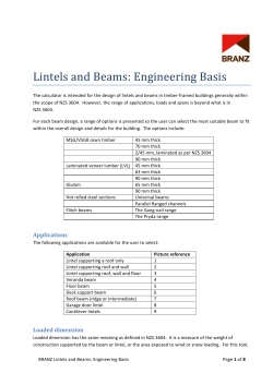 Lintels and Beams: Engineering Basis