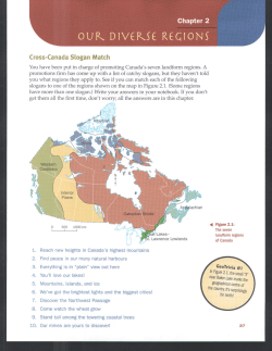 Cross-Canada Slogan Match