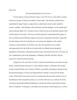 Kylie Gray The Anticolonial Fantasy in The Pioneers For the majority