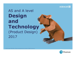 Edexcel AS and A level Design and Technology launch
