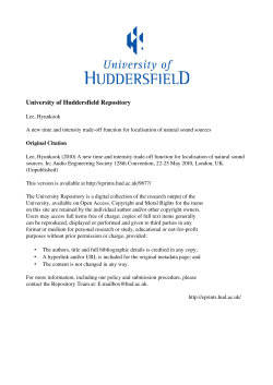 - the University of Huddersfield Repository